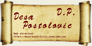 Desa Postolović vizit kartica